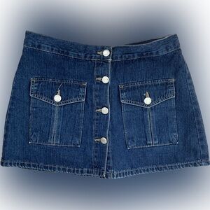 Vintage Y2K Denim Micro Mini Skort